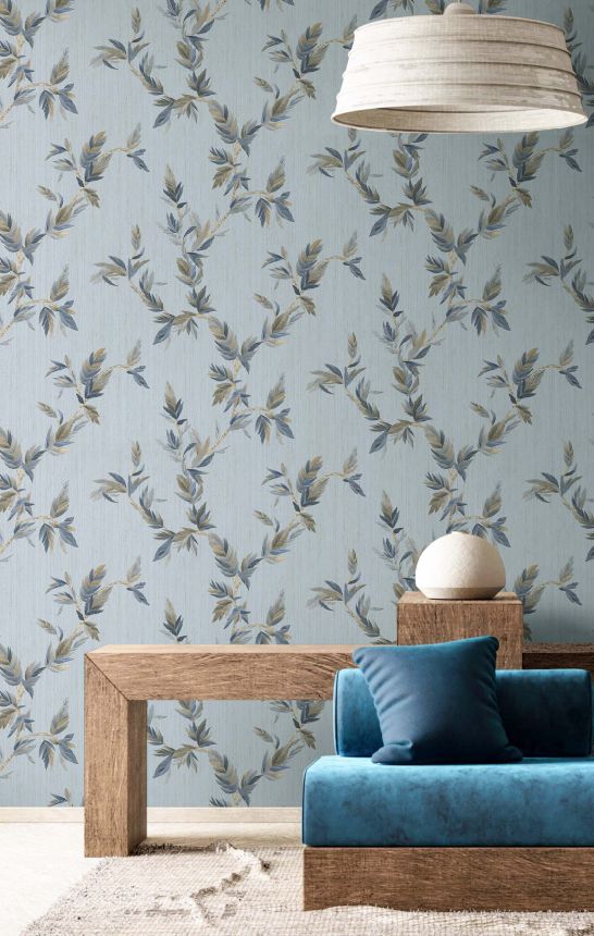 Tapete, blau, Blätter, 35916, Ornamenta, Parato by Cristiana Masi