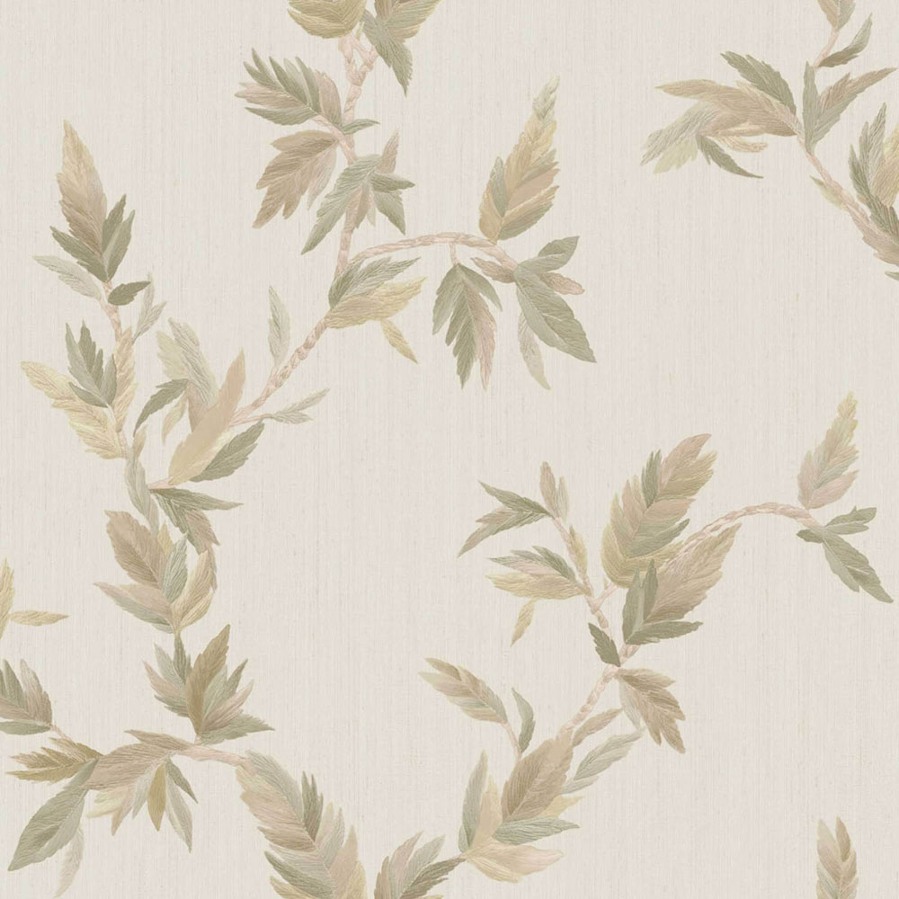 Tapete, beige-grün, Blätter, 35917, Ornamenta, Parato by Cristiana Masi