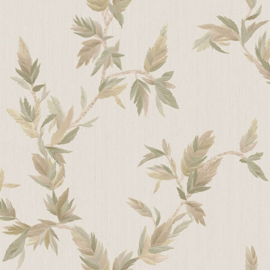 Tapete, beige-grün, Blätter, 35917, Ornamenta, Parato by Cristiana Masi