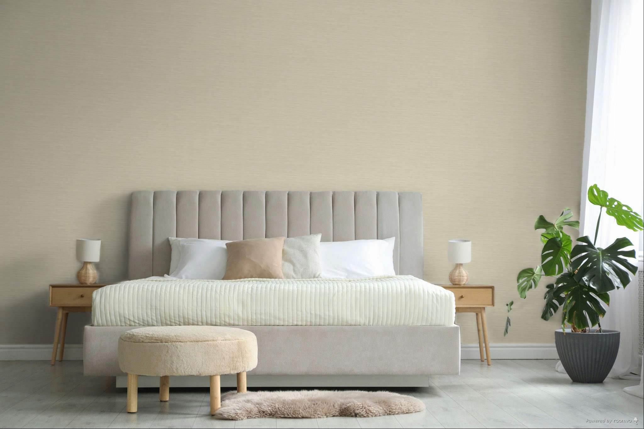 Tapete, beige, Stoffoptik, 35972, Ornamenta, Parato by Cristiana Masi