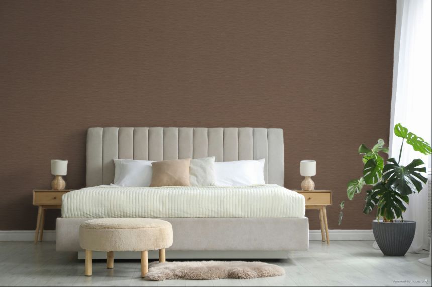 Tapete, braun-violett, Stoffoptik, 35978, Ornamenta, Parato by Cristiana Masi