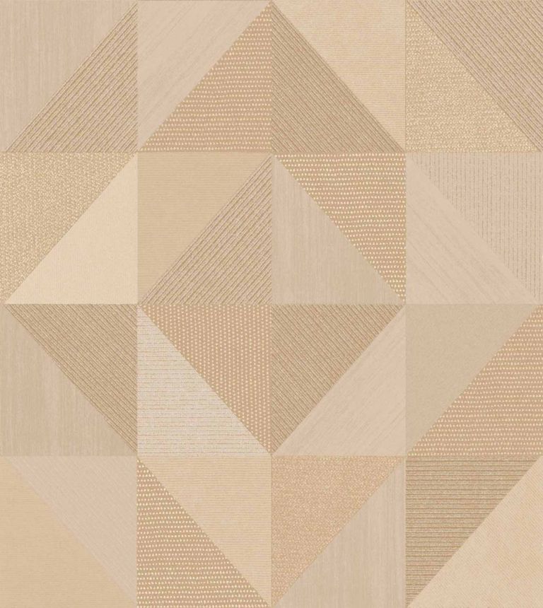 Geometrische Tapete, braun-beige, 32413, Vitalis, Parato by Cristiana Masi