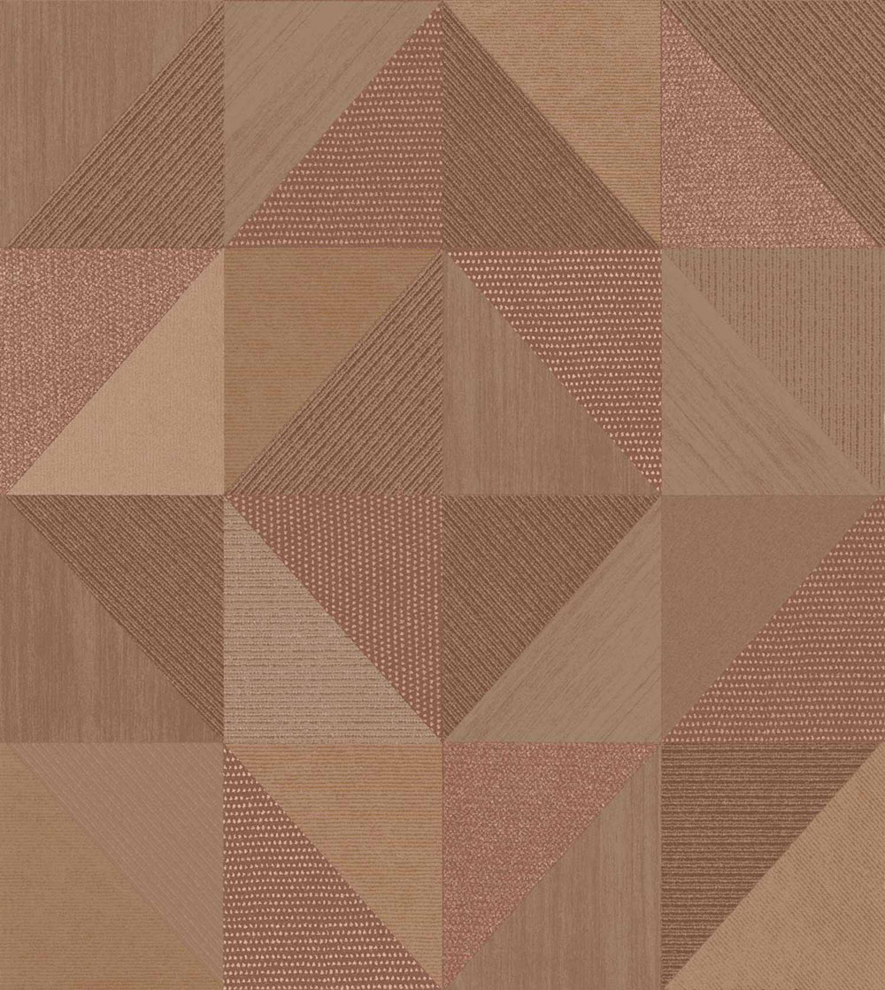 Geometrische Tapete, braun-rot, 32418, Vitalis, Parato by Cristiana Masi