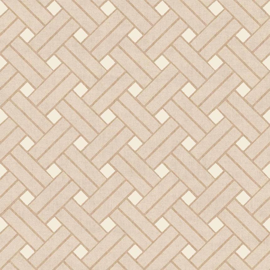 Geometrische Tapete, braun-beige, 32423, Vitalis, Parato by Cristiana Masi