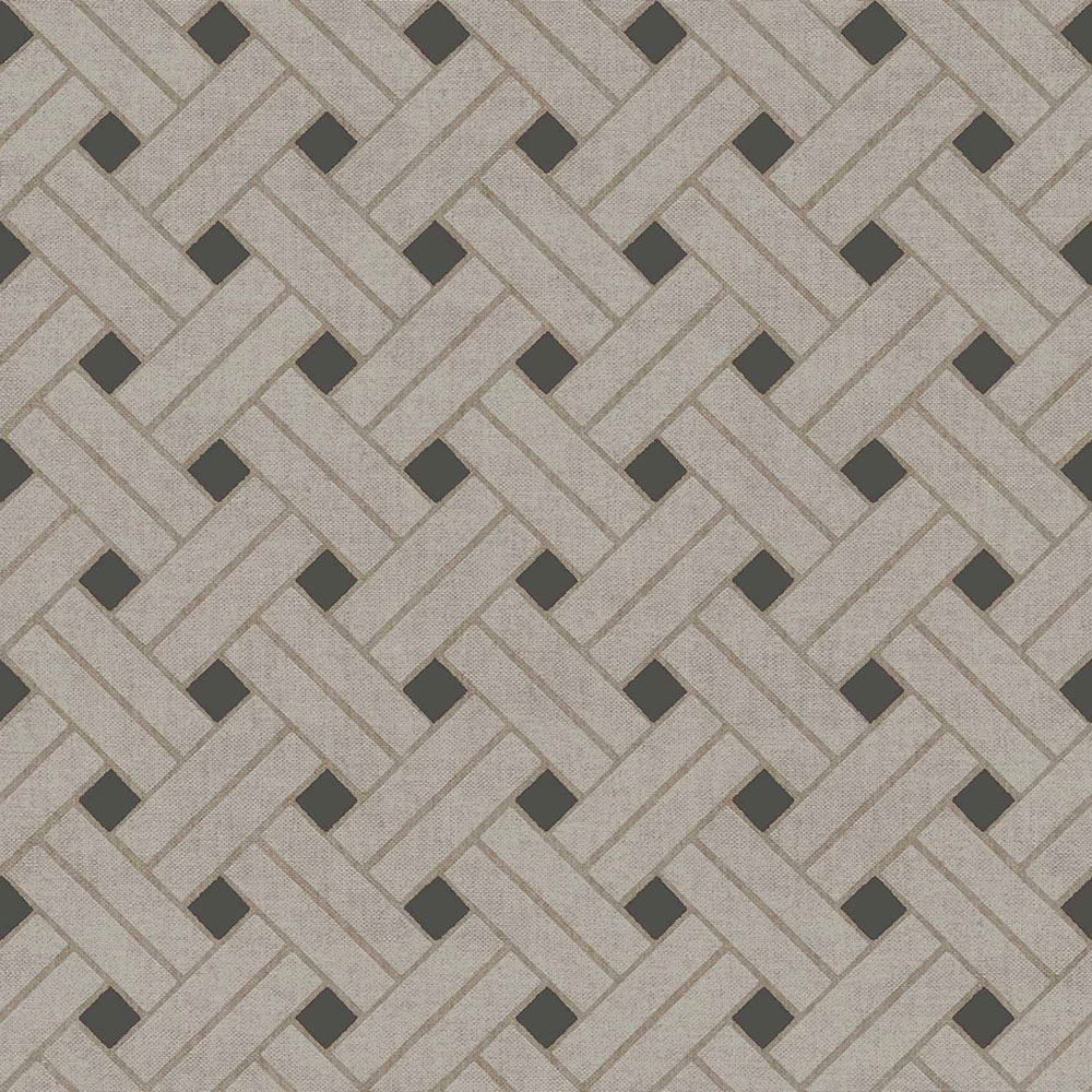 Geometrische Tapete, grau-schwarz, 32429, Vitalis, Parato by Cristiana Masi