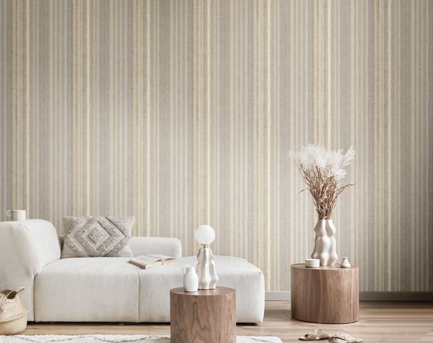 Tapete, grau-beige, Streifen, 32451, Vitalis, Parato by Cristiana Masi