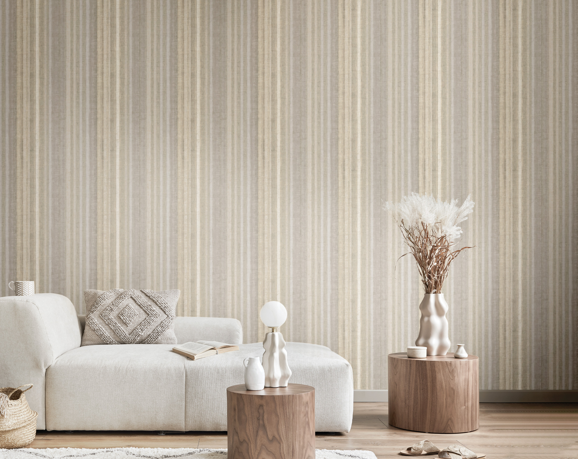 Tapete, grau-beige, Streifen, 32451, Vitalis, Parato by Cristiana Masi