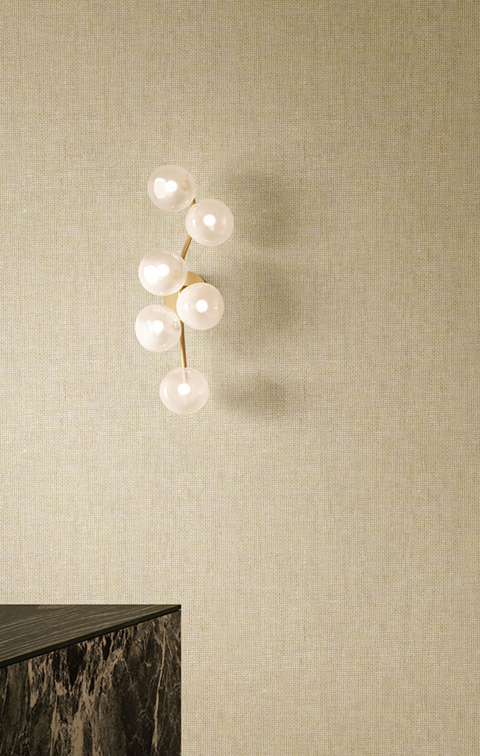 Tapete, gold-braun-beige, Stoffoptik, 32463, Vitalis, Parato by Cristiana Masi