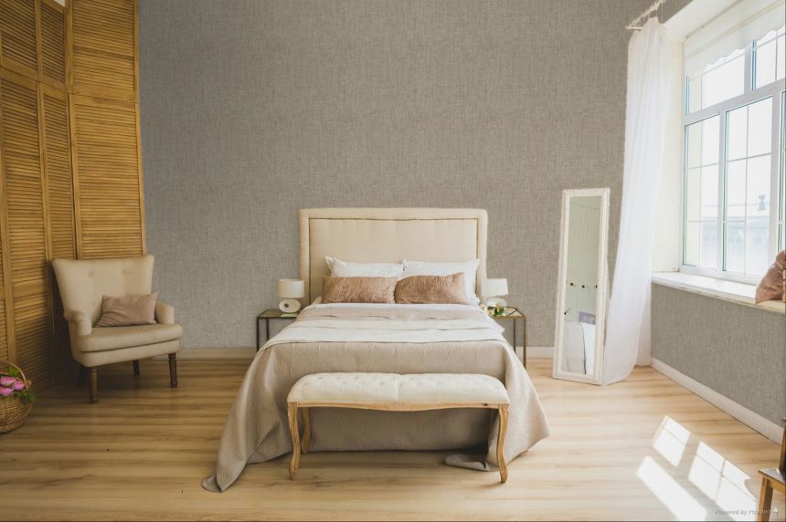 Tapete, grau-beige, Stoffoptik, 32469, Vitalis, Parato by Cristiana Masi