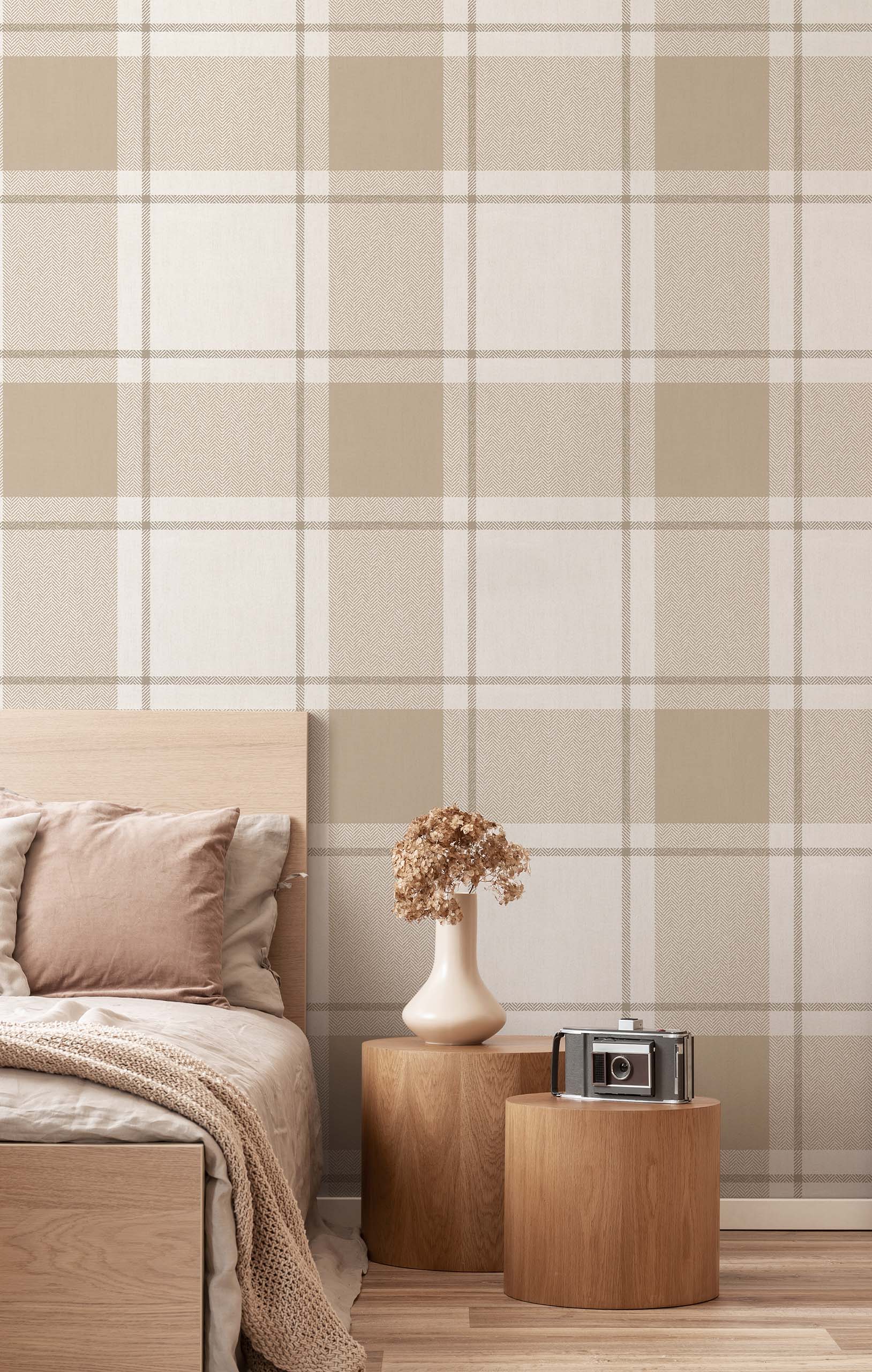 Tapete, beige, Stoffoptik, 38402, Top Stripes, Parato by Cristiana Masi