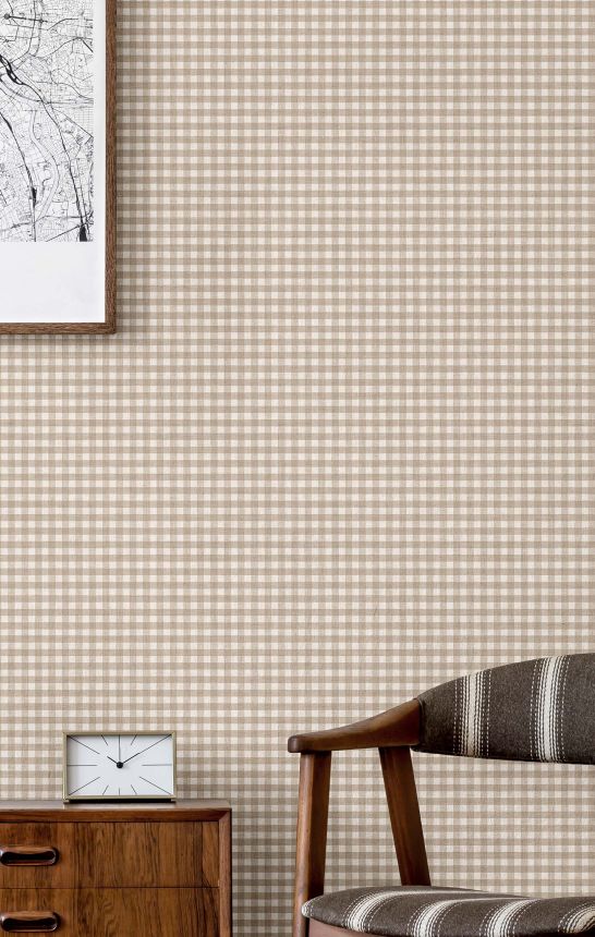 Tapete, grau-beige, Stoffoptik, 38418, Top Stripes, Parato by Cristiana Masi