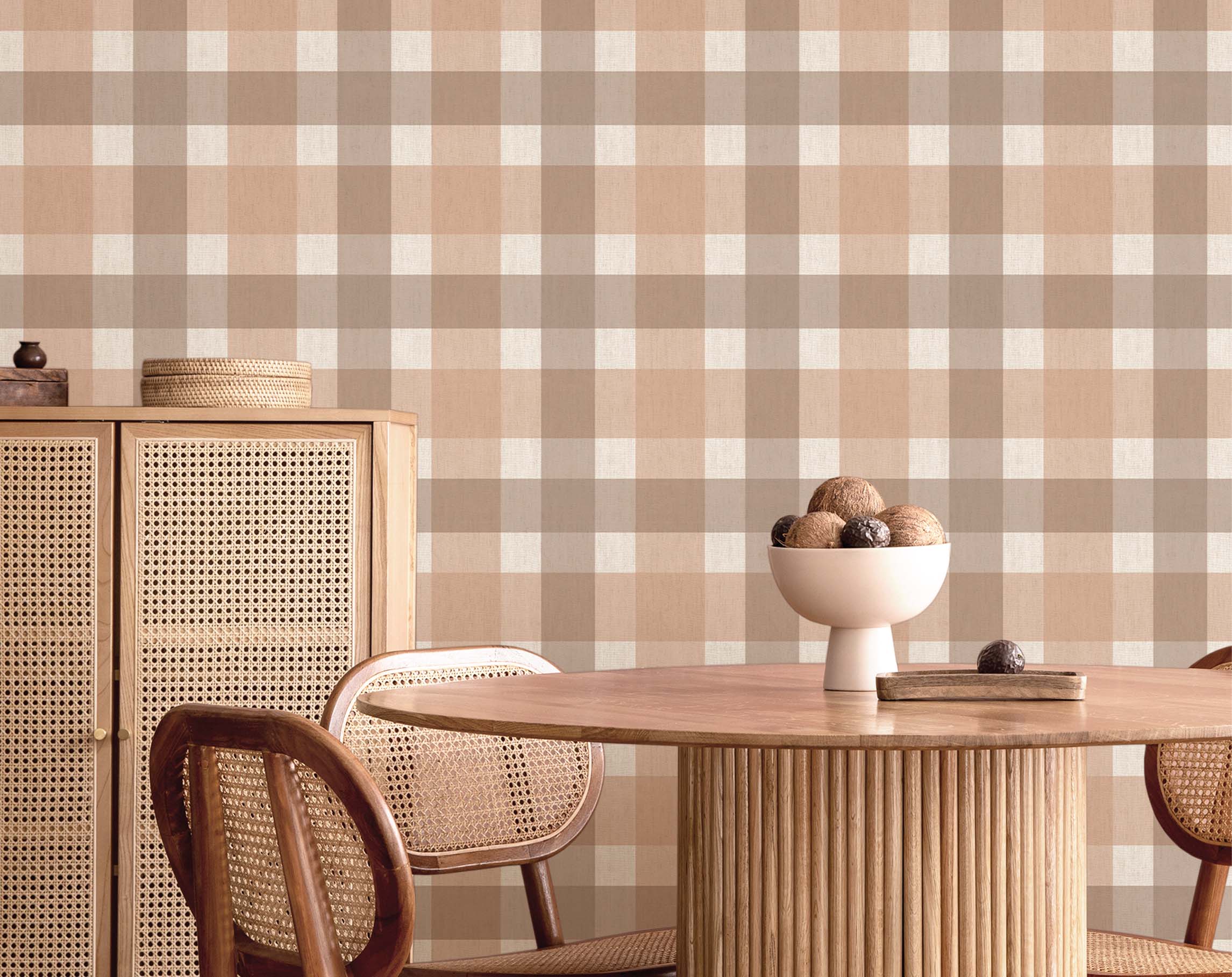 Tapete, braun, Stoffoptik, 38424, Top Stripes, Parato by Cristiana Masi