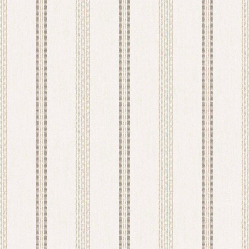 Tapete, grau-beige, Stoffoptik, Streifen, 38426, Top Stripes, Parato by Cristiana Masi