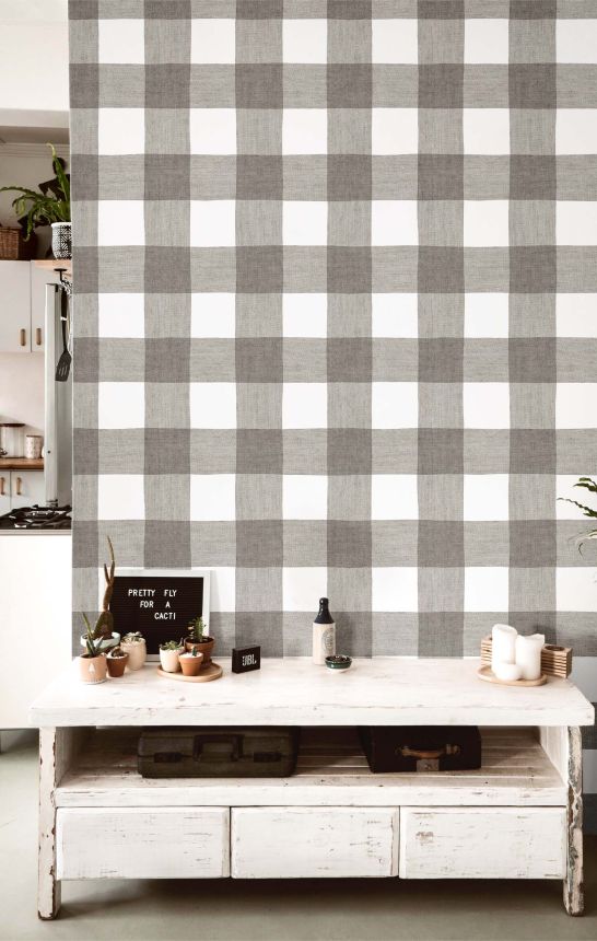 Tapete, schwarz, Stoffoptik, 38433, Top Stripes, Parato by Cristiana Masi