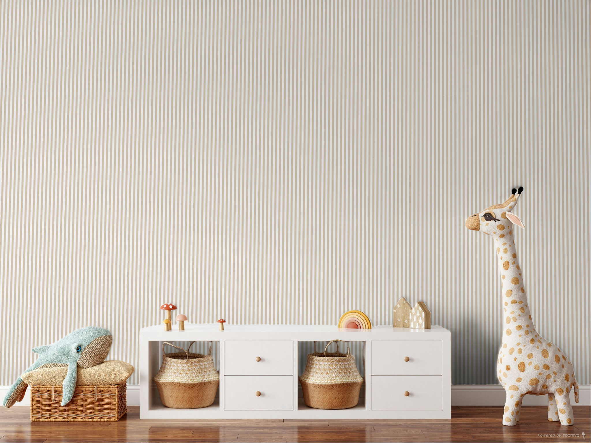 Tapete, beige, Stoffoptik, Streifen, 38436, Top Stripes, Parato by Cristiana Masi