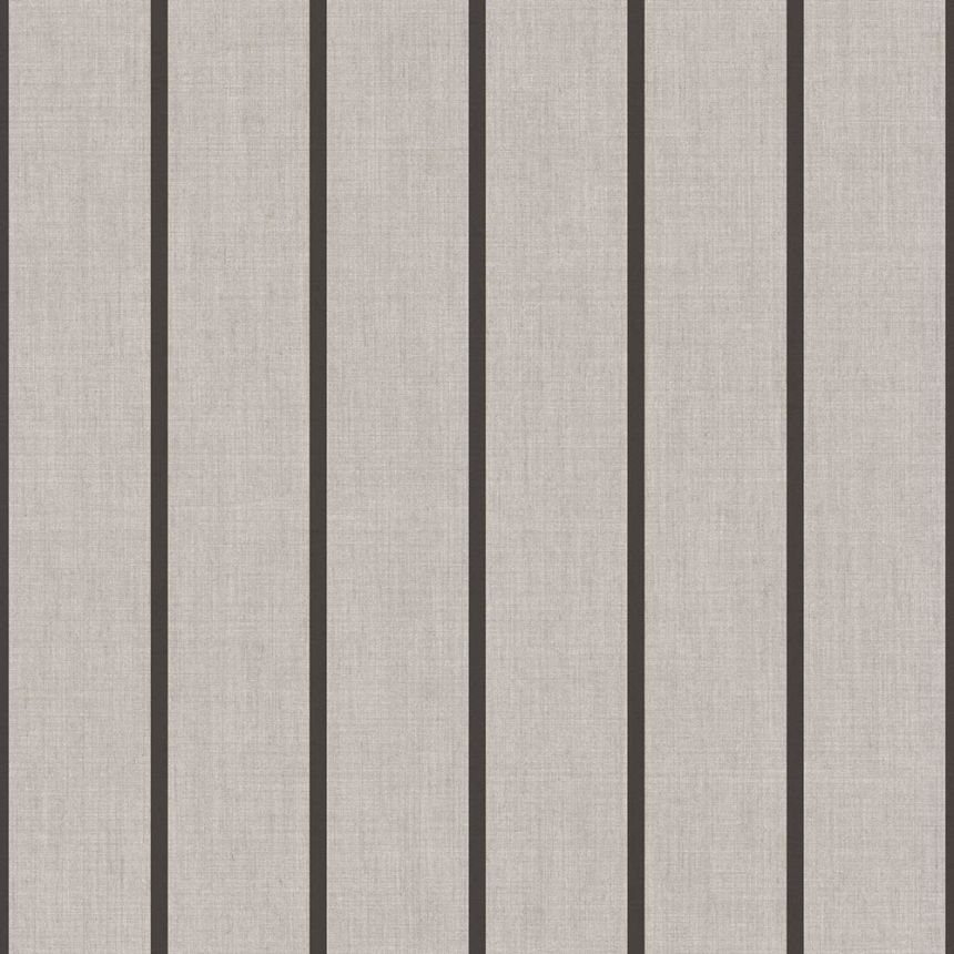 Tapete, grau-schwarz, Stoffoptik, Streifen, 38462, Top Stripes, Parato by Cristiana Masi