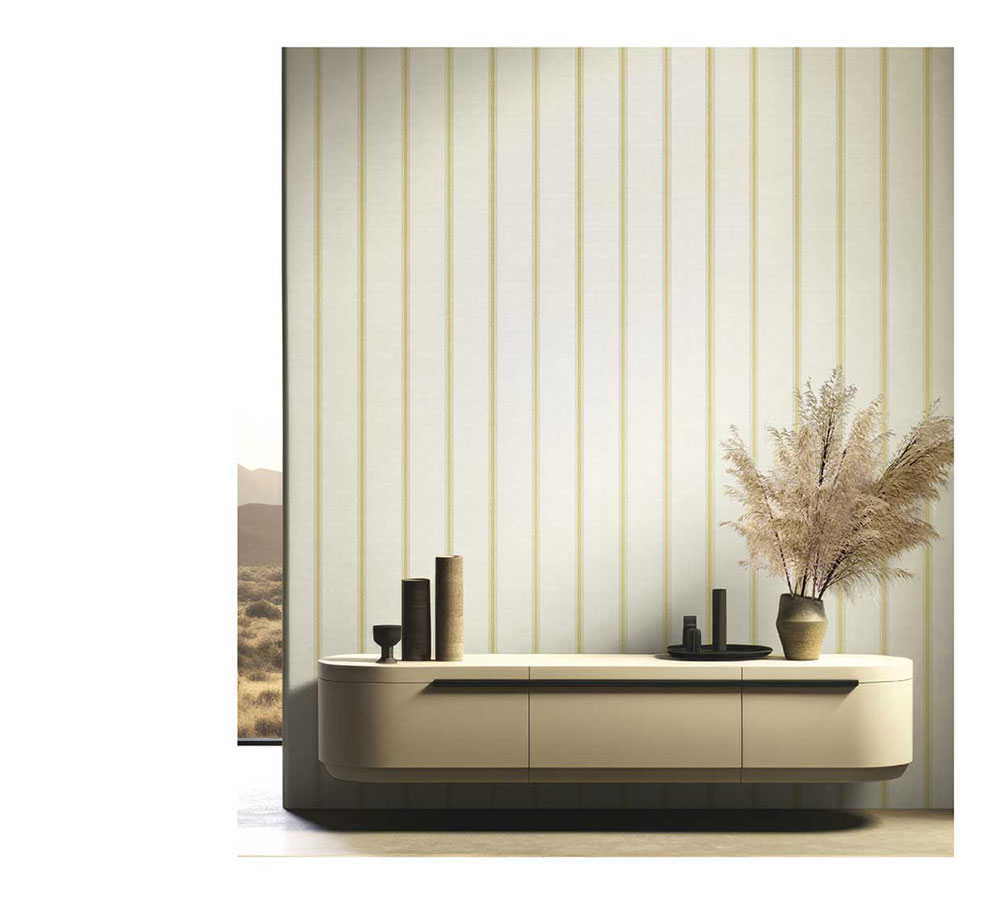 Vliestapete, grün-beige, Streifen, 25765, The Best Classic & Elegant, Cristiana Masi by Parato