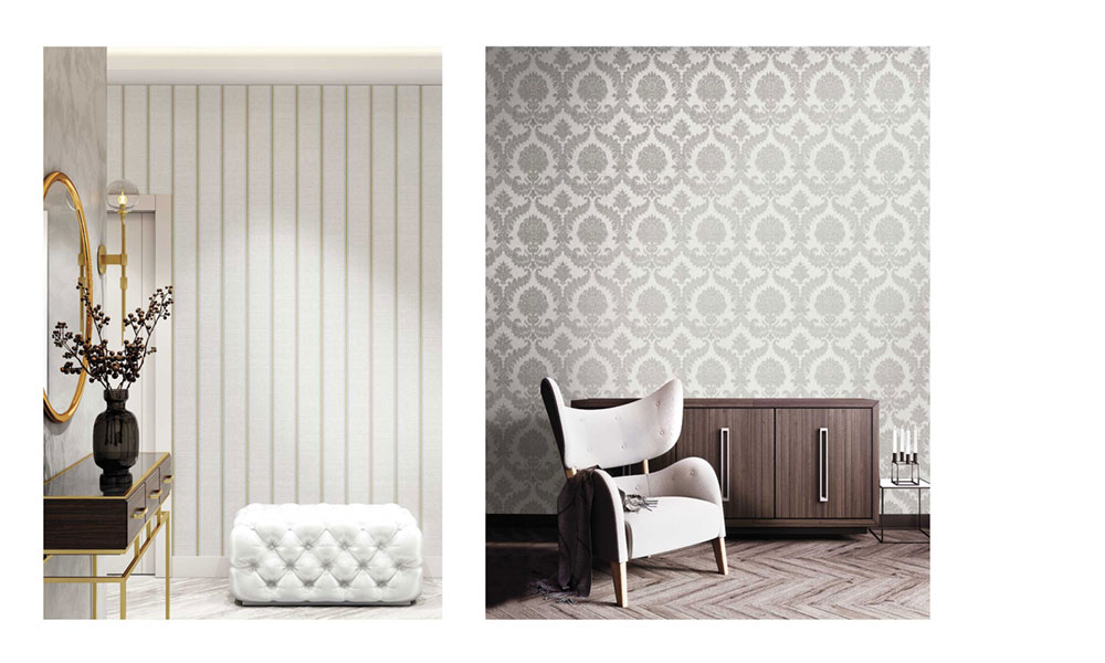 Vliestapete, blau-beige, Streifen, 25766, The Best Classic & Elegant, Cristiana Masi by Parato