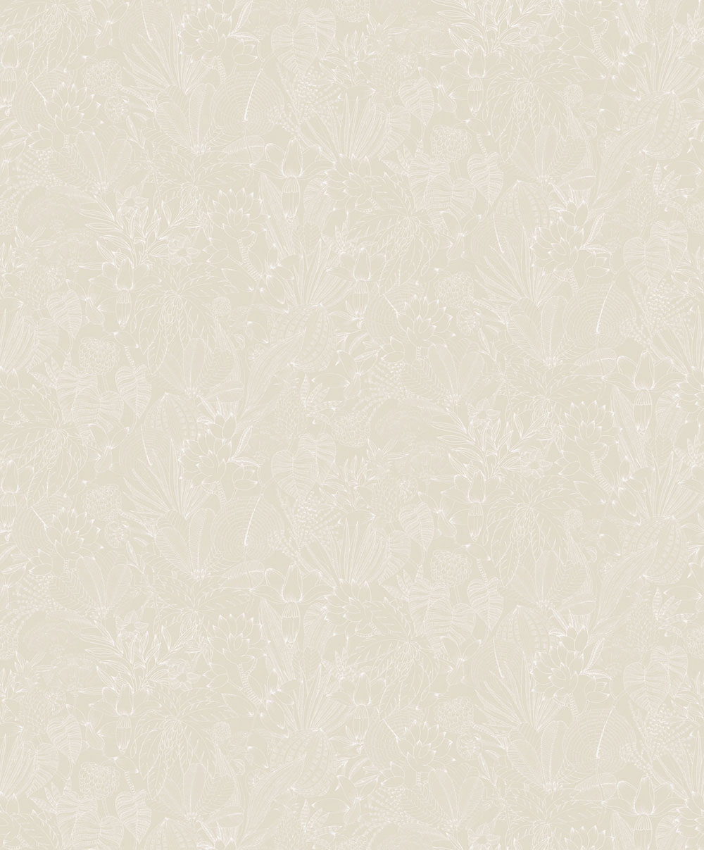 Vliestapete, beige, Blätter, ROM101, Romance, Masureel