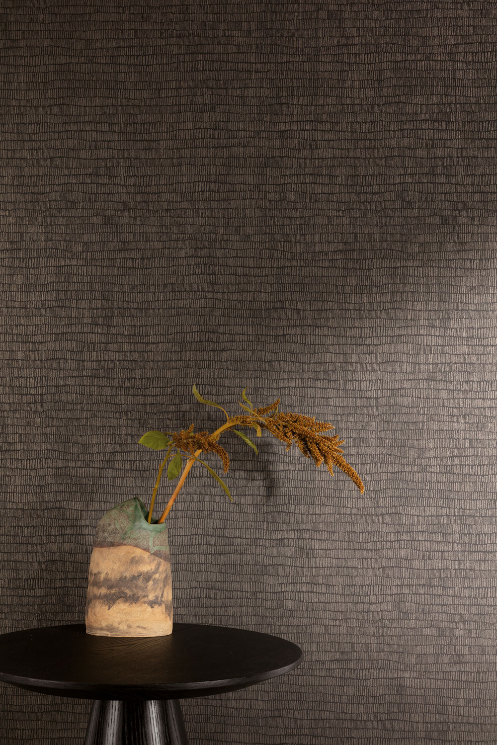 Vliestapete, braun, Streifen, ROM402, Romance, Masureel