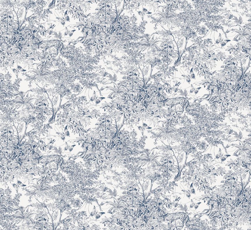 Tapete, weiß-blau, Leopard, Natur, ZON201, Amazone, Masureel