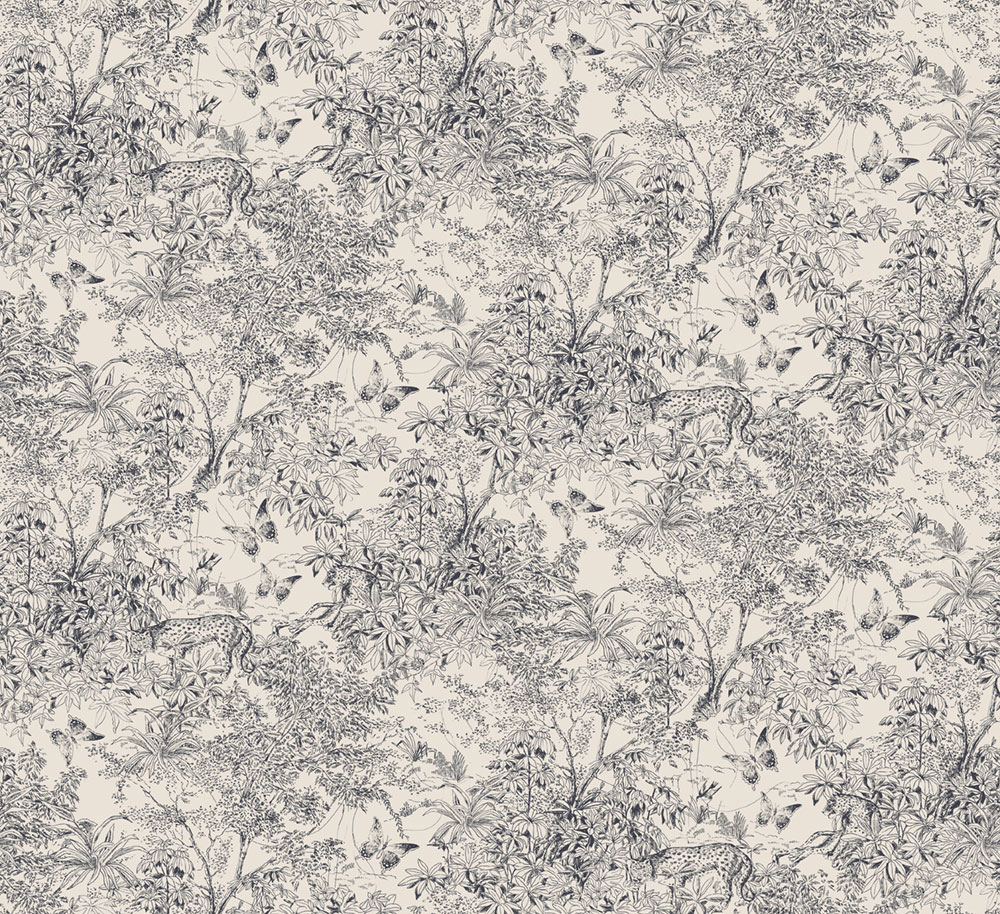 Tapete, beige-schwarz, Leopard, Natur, ZON202, Amazone, Masureel