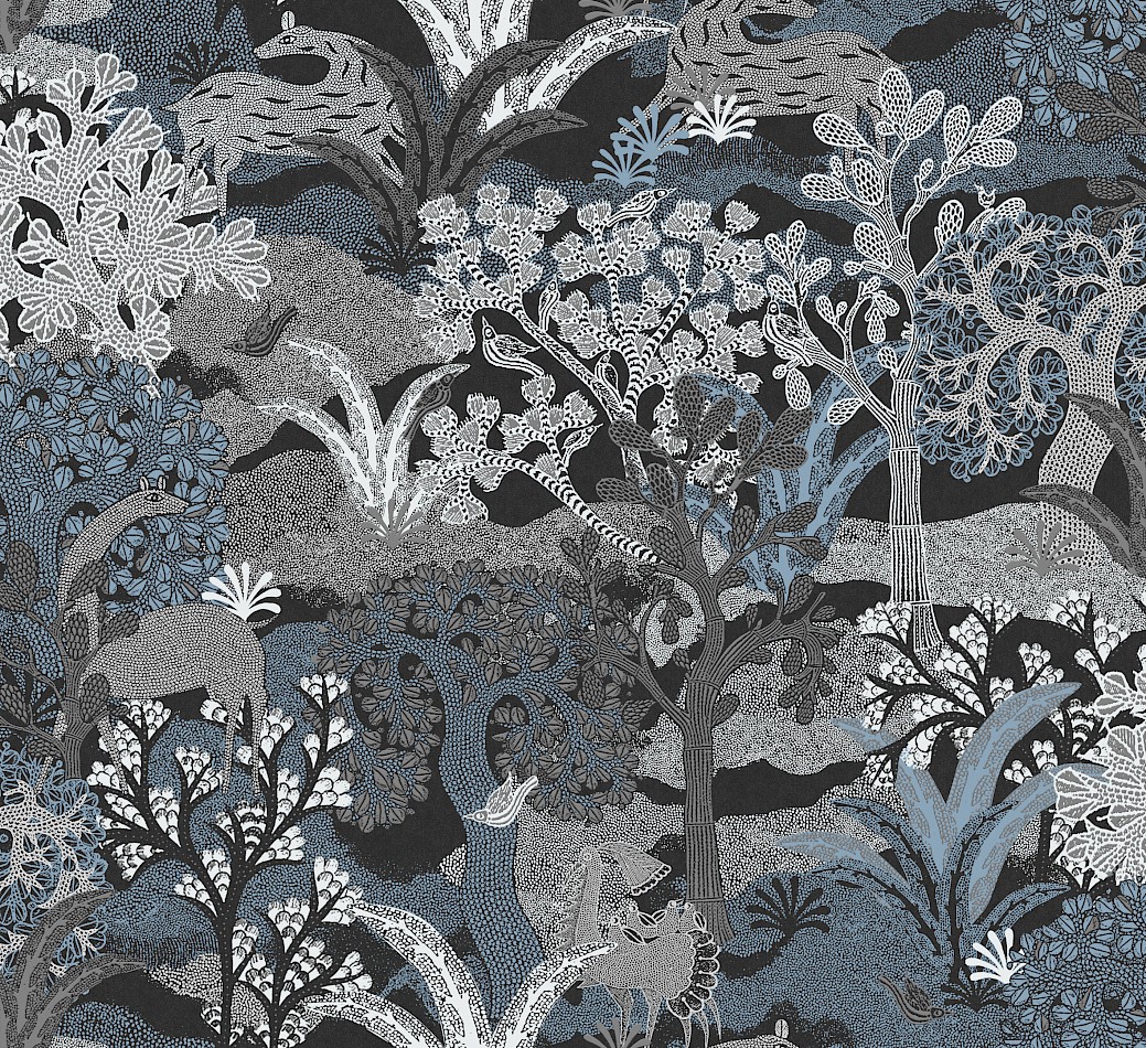 Tapete, grau-blau, Natur, ZON501, Amazone, Masureel