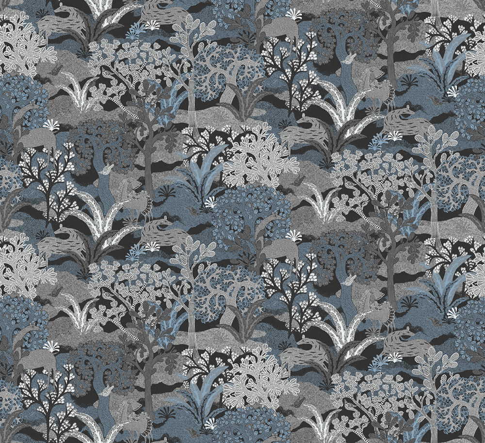 Tapete, grau-blau, Natur, ZON501, Amazone, Masureel