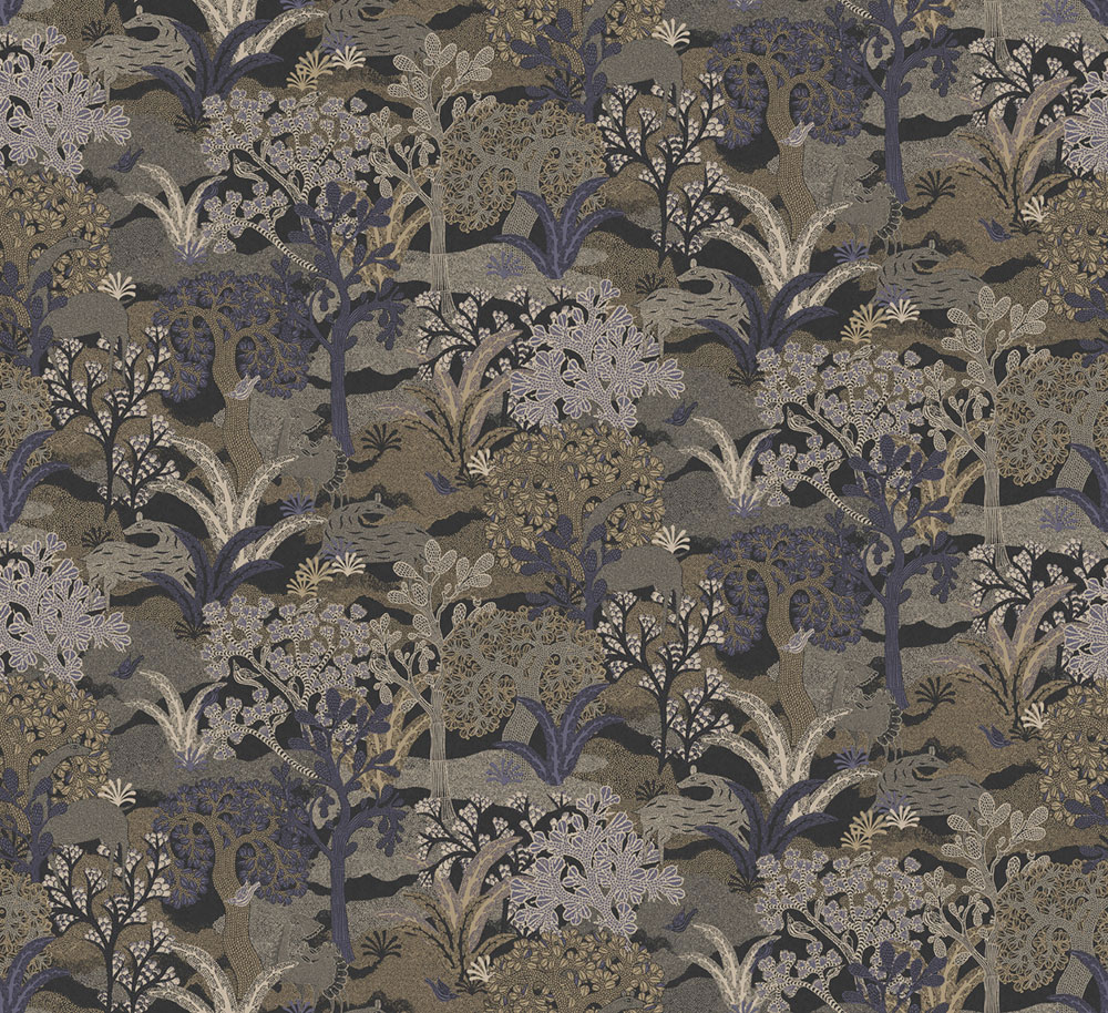 Tapete, braun-blau, Natur, ZON503, Amazone, Masureel