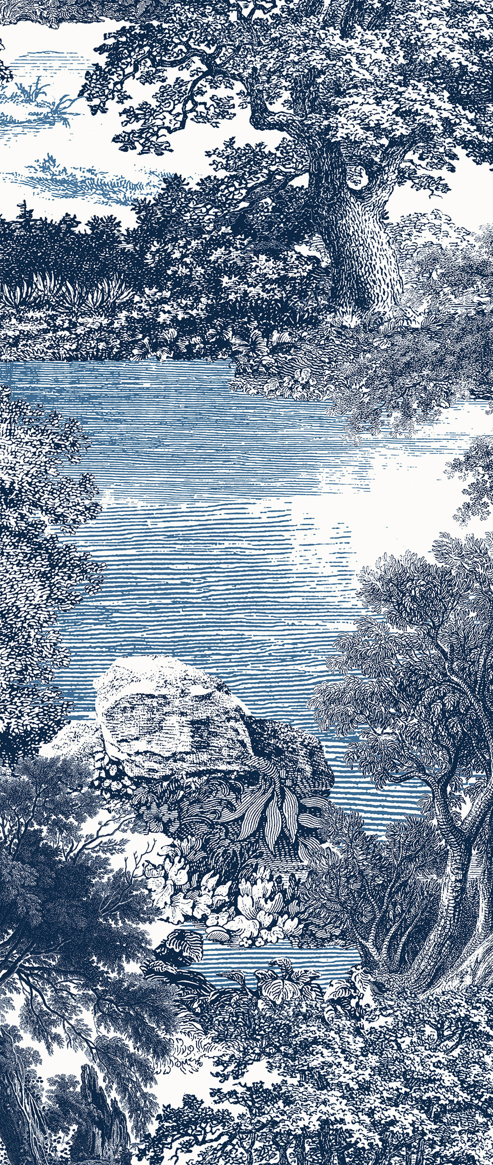 Fototapete, blau, Wald, Bäume, DGSAL1021-260, Amazone, Masureel