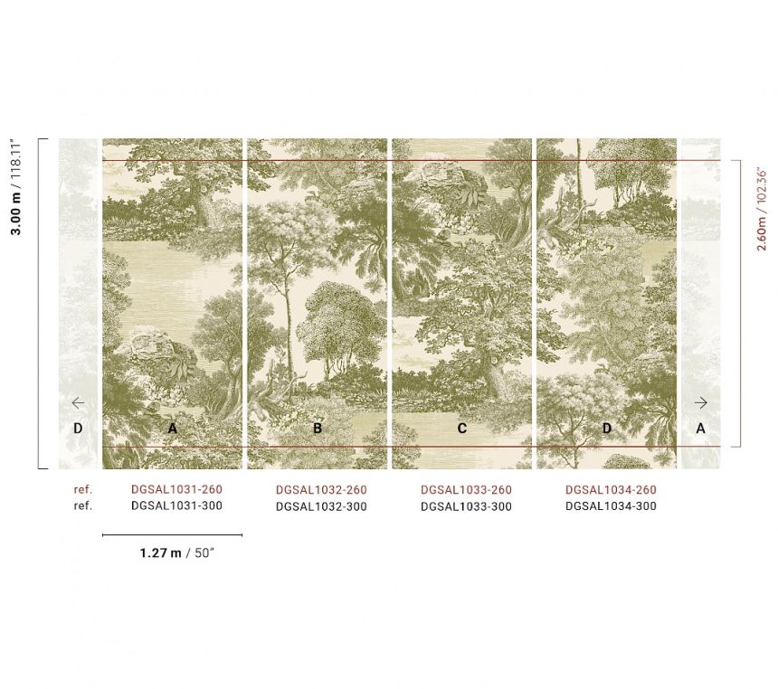 Fototapete, grün, Wald, Bäume, DGSAL1031-260, Amazone, Masureel