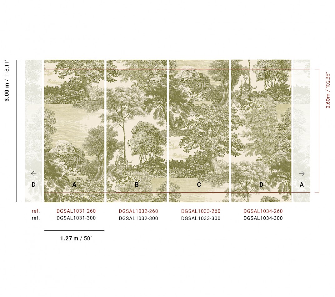 Fototapete, grün, Wald, Bäume, DGSAL1032-260, Amazone, Masureel