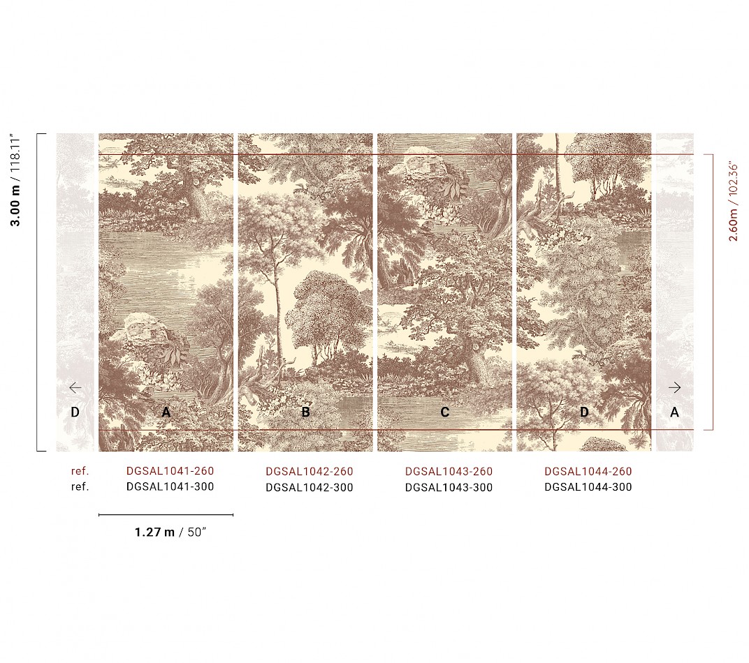 Fototapete, braun, Wald, Bäume, DGSAL1042-260, Amazone, Masureel