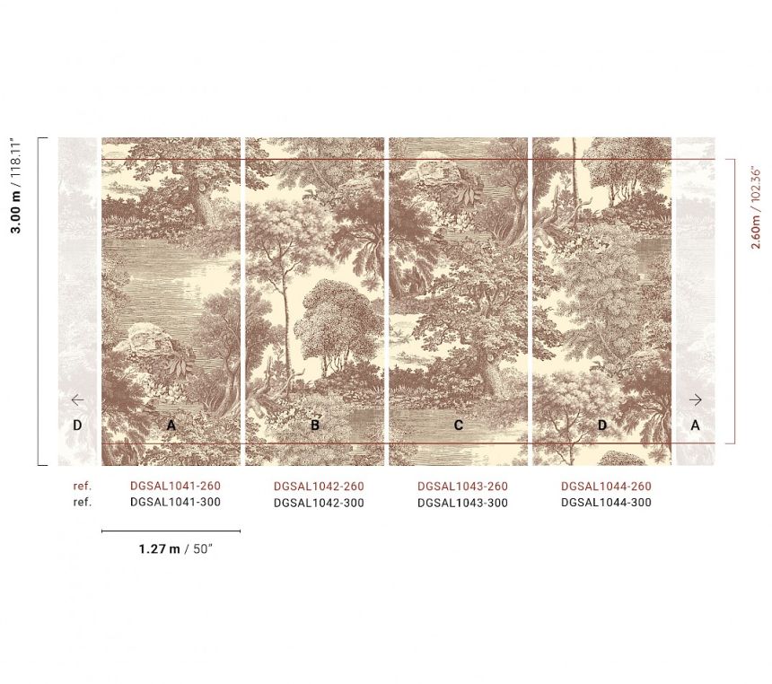 Fototapete, braun, Wald, Bäume, DGSAL1043-260, Amazone, Masureel