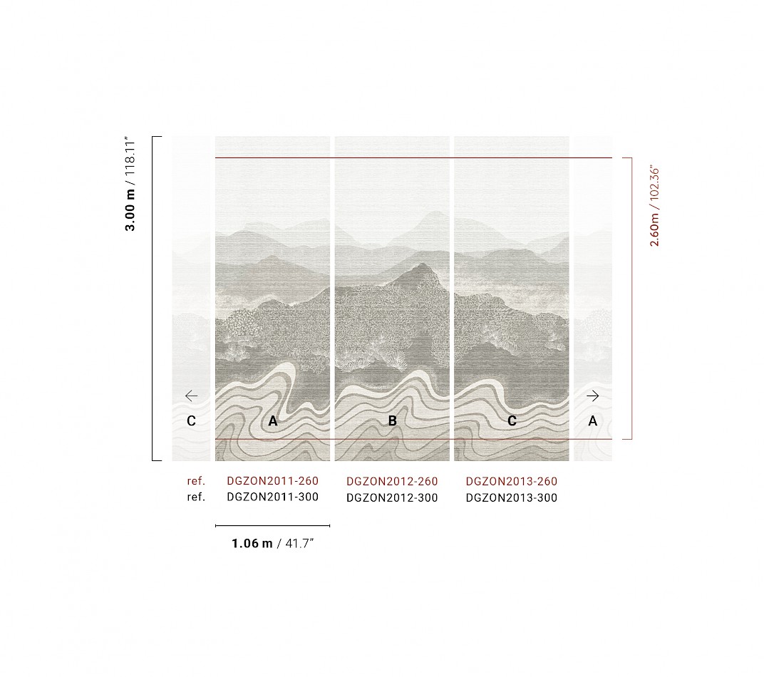 Bildtapete, grau, Berglandschaft, DGZON2011-300, Amazone, Masureel