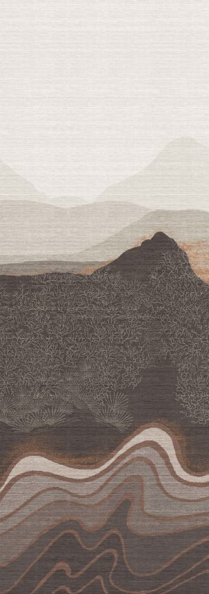 Bildtapete, grau-braun, Berglandschaft, DGZON2032-300, Amazone, Masureel