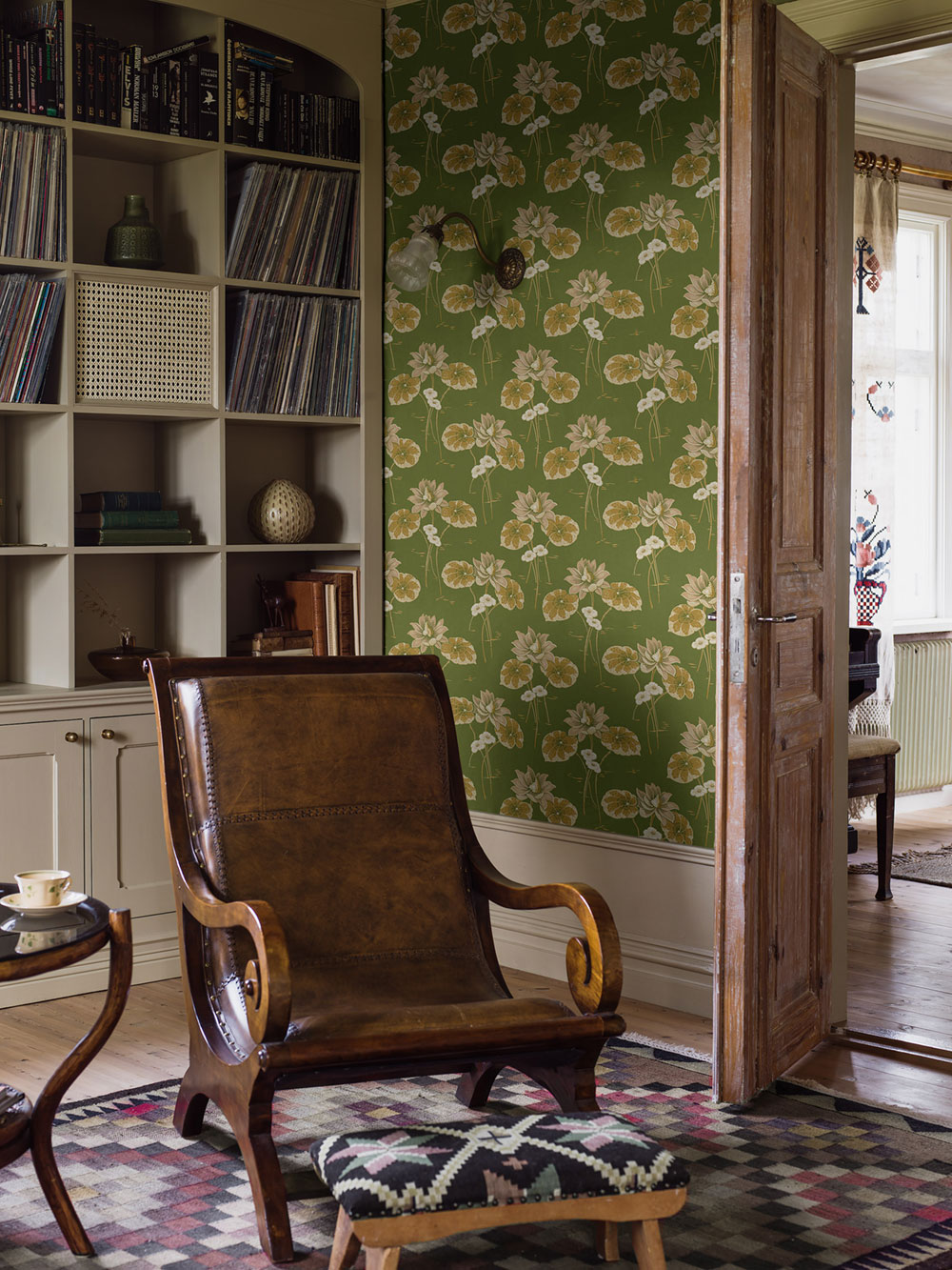 Tapete, grün, Blumen, Seerosen, 4167, Alla Tiders Hus, Borastapeter