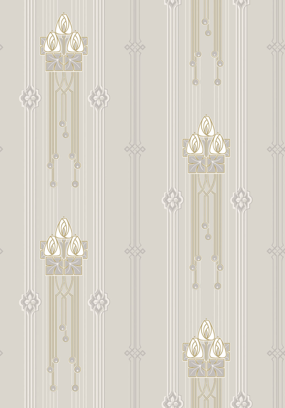 Tapete, grau, Jugendstil-Muster, 4171, Alla Tiders Hus, Borastapeter