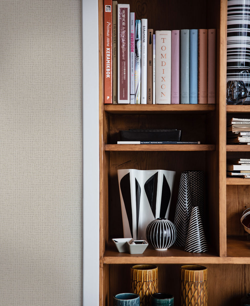 Tapete, creme-grau, 4189, Alla Tiders Hus, Borastapeter