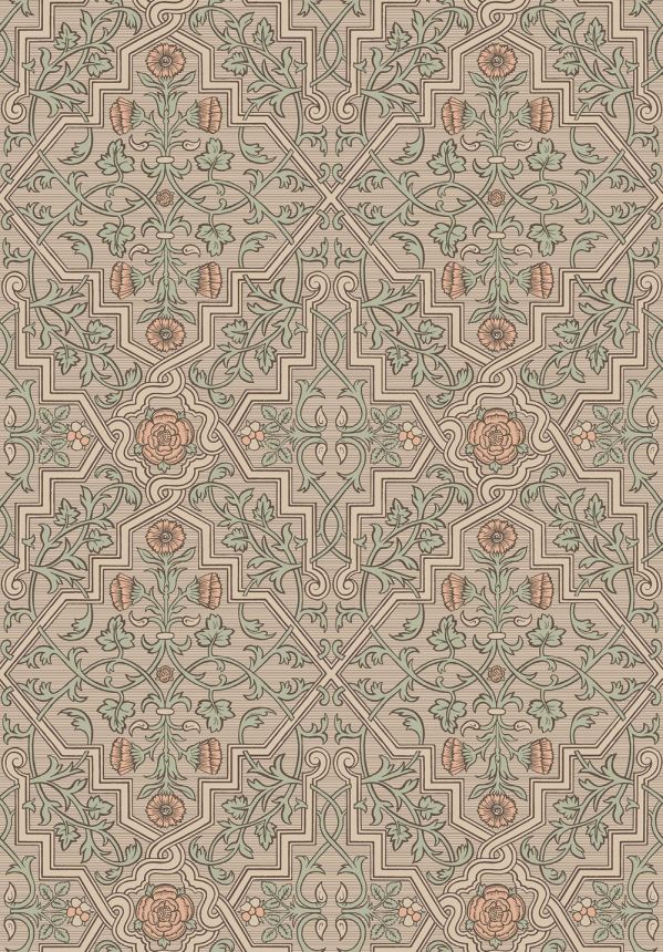 Beige Tapete, Blumen, 4501, Icons, Borastapeter