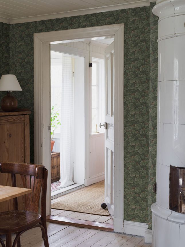 Grüne Tapete, Blätter, 4544, Icons, Borastapeter