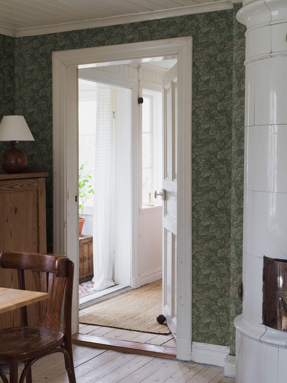 Grüne Tapete, Blätter, 4544, Icons, Borastapeter