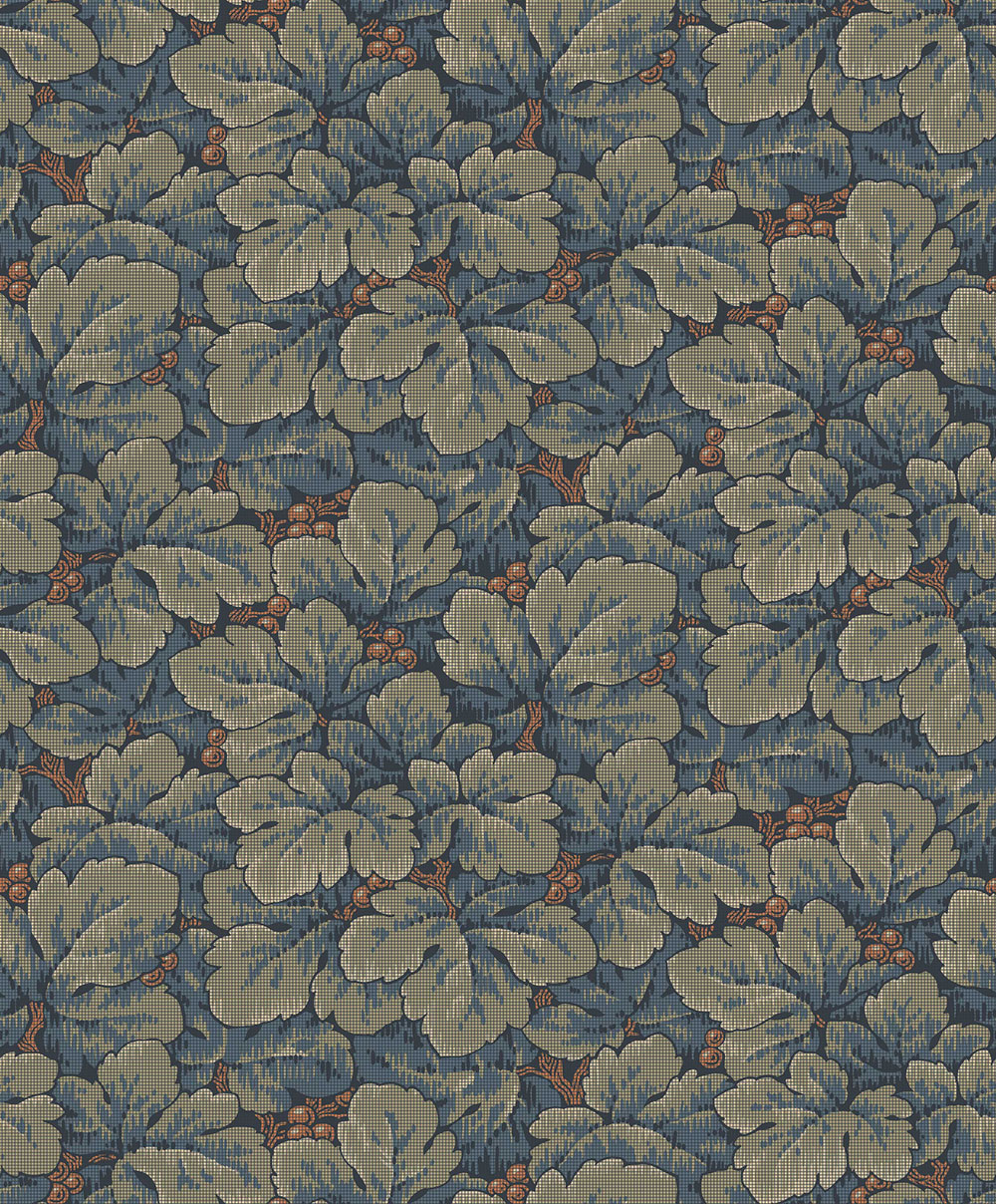 Grün-blaue Tapete, Blätter, 4587, Icons, Borastapeter