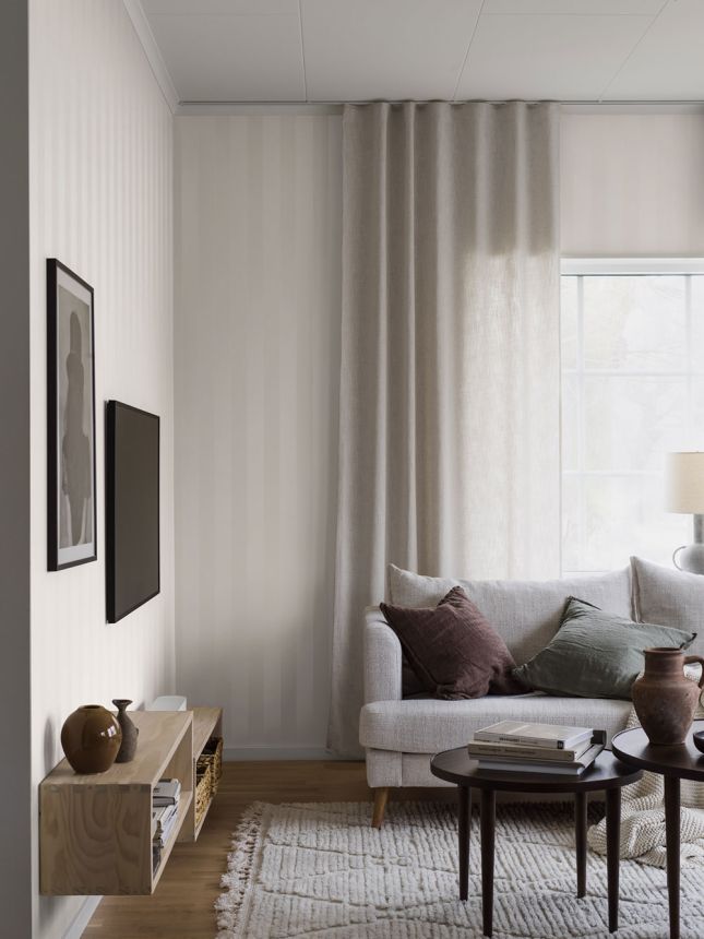 Tapete, weiß, Streifen, 38719, Borosan Bas, Boråstapeter