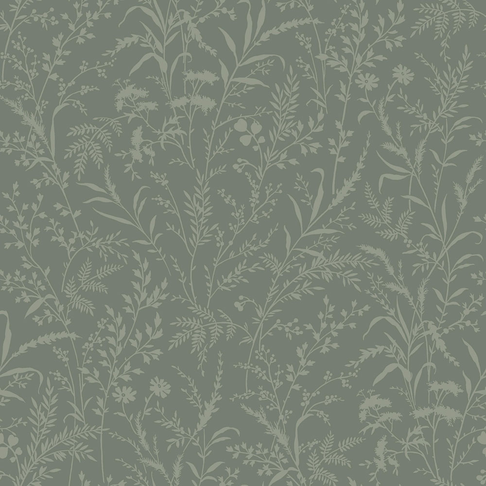 Tapete, grün, Blumen, Gräser, 38736, Borosan Hem, Boråstapeter