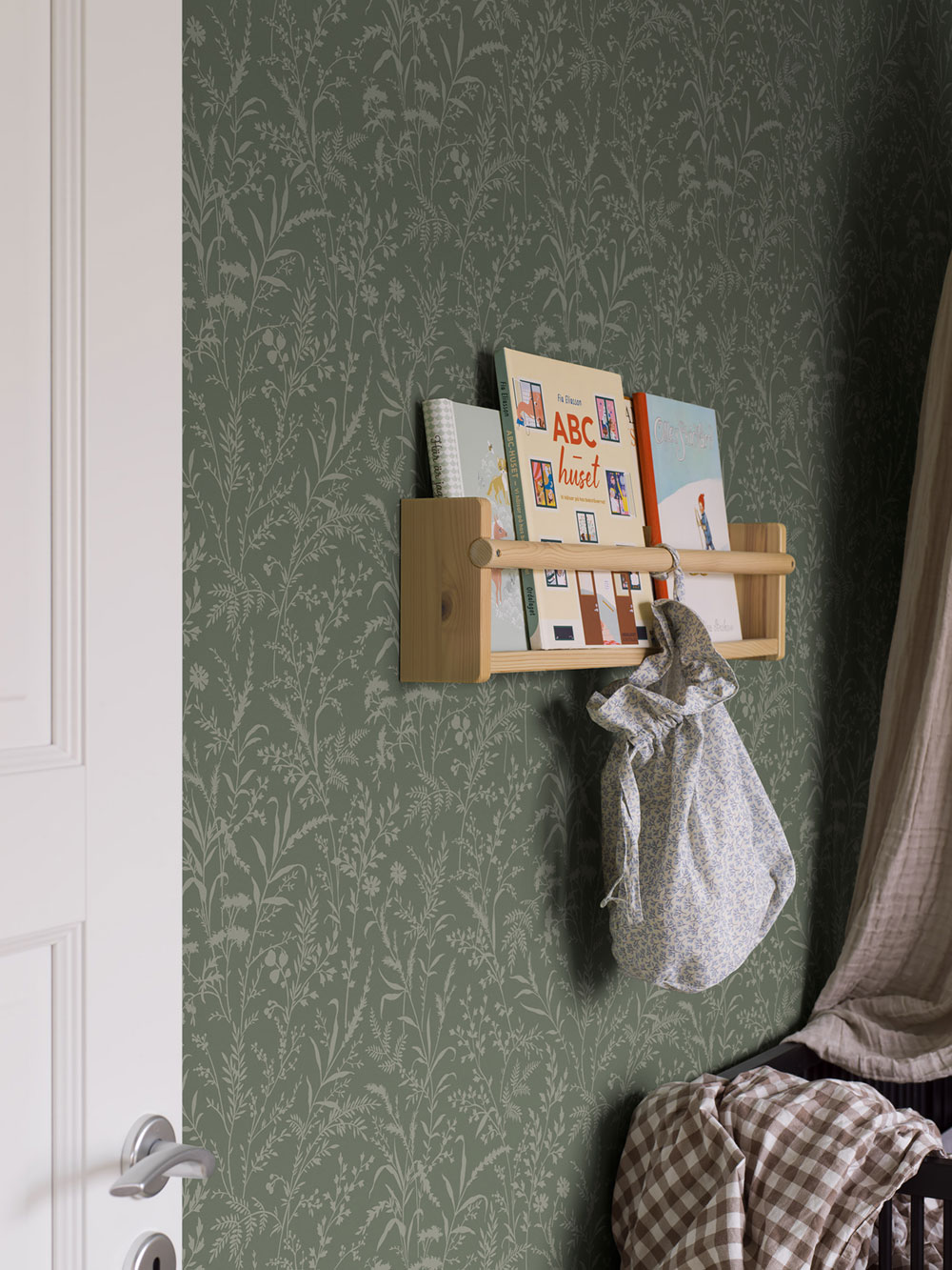 Tapete, grün, Blumen, Gräser, 38736, Borosan Hem, Boråstapeter