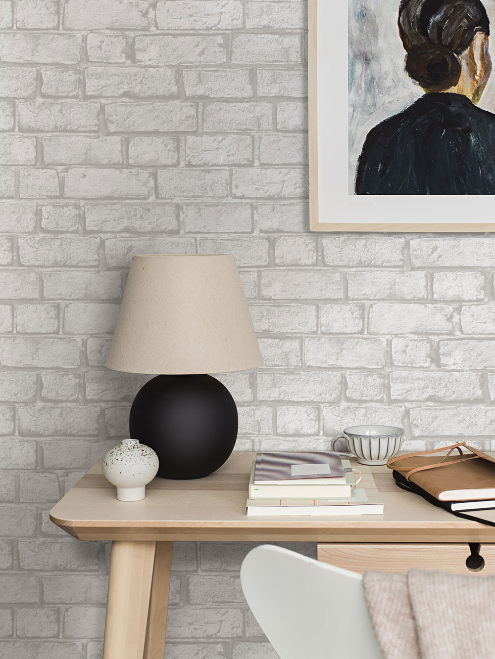 Tapete, grau, Ziegel, 38767, Borosan Hem, Boråstapeter