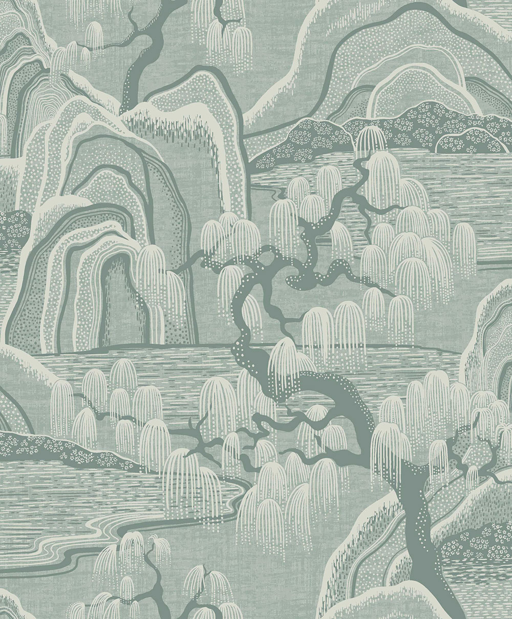 Blau-graue Tapete, Garten, 3131, Icons, Borastapeter