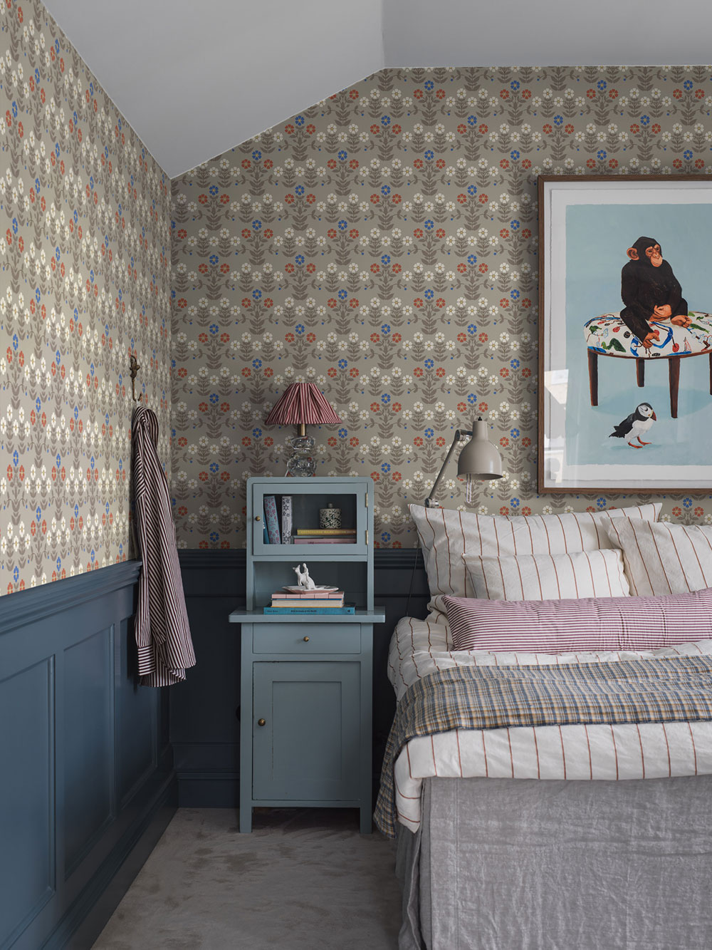 Tapete, grau-braun, Blumen, 4813, New Heritage, Boråstapeter