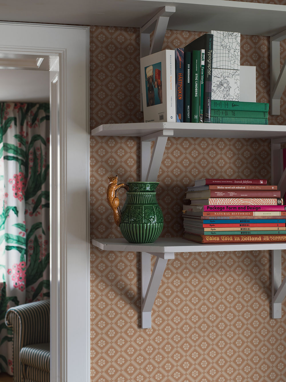 Tapete, braun-rot, Blumen, 4819, New Heritage, Boråstapeter